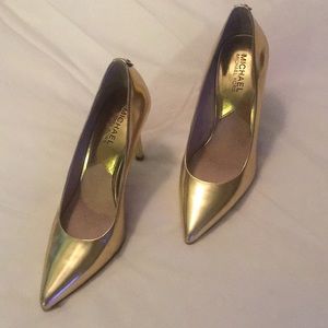 Michael Kors gold heels - size 7